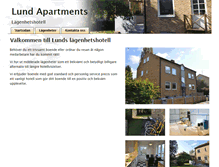 Tablet Screenshot of lundapartments.com